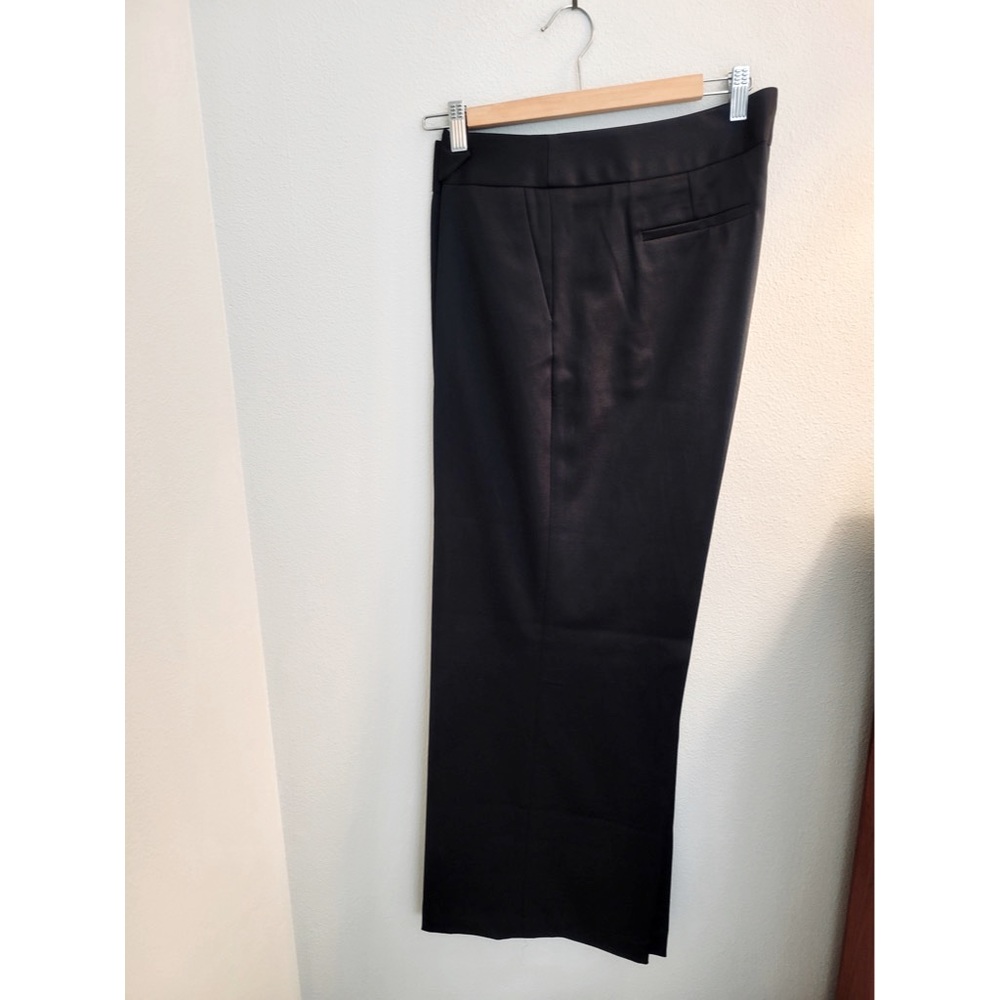 NWOT modern black sateen dress pants by Spiegel - Picture 1 of 9